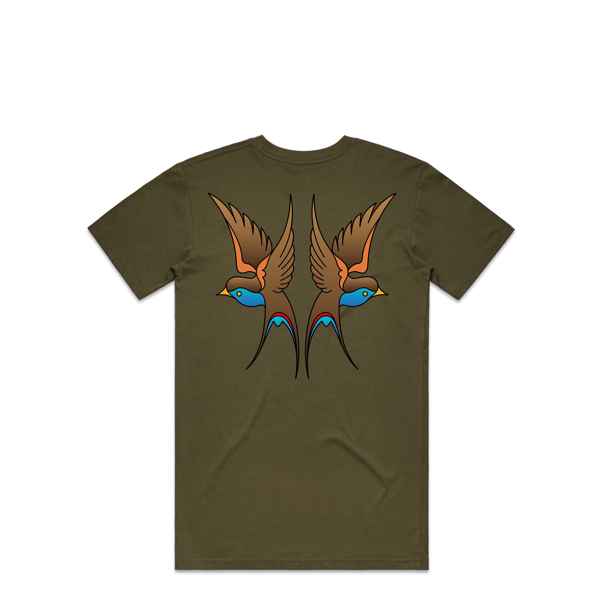 Two Swallows T-Shirt – Khaki